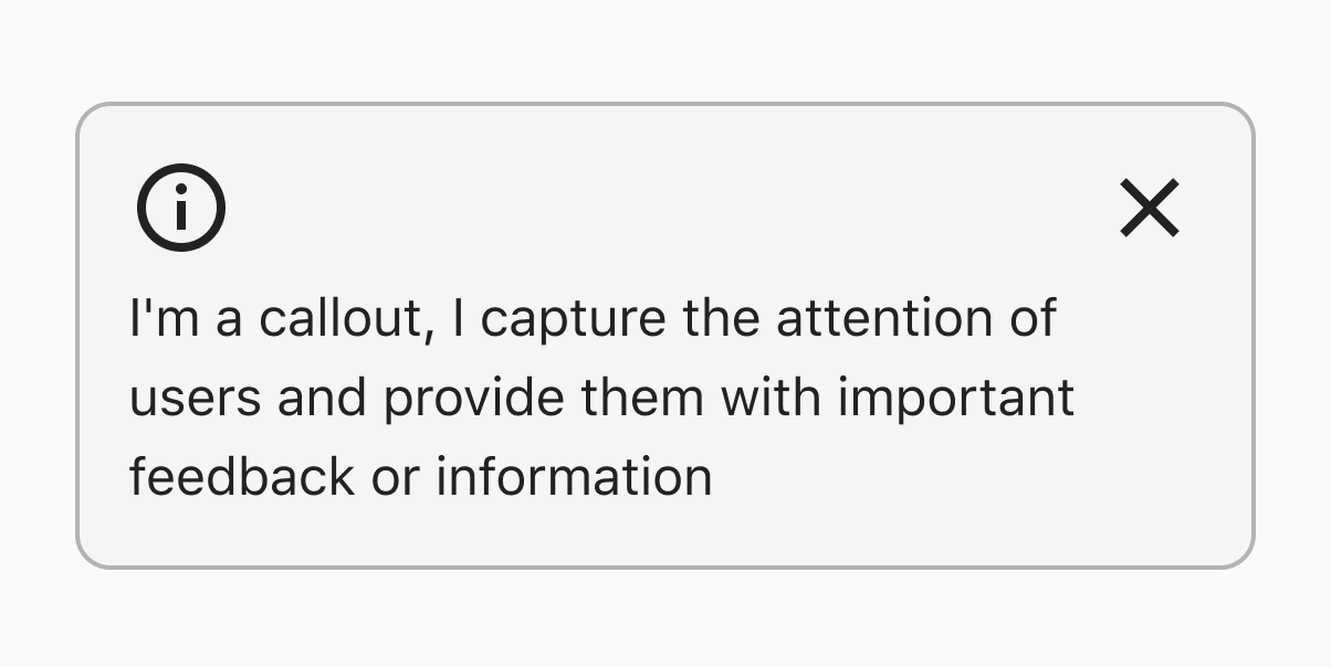 Callout preview